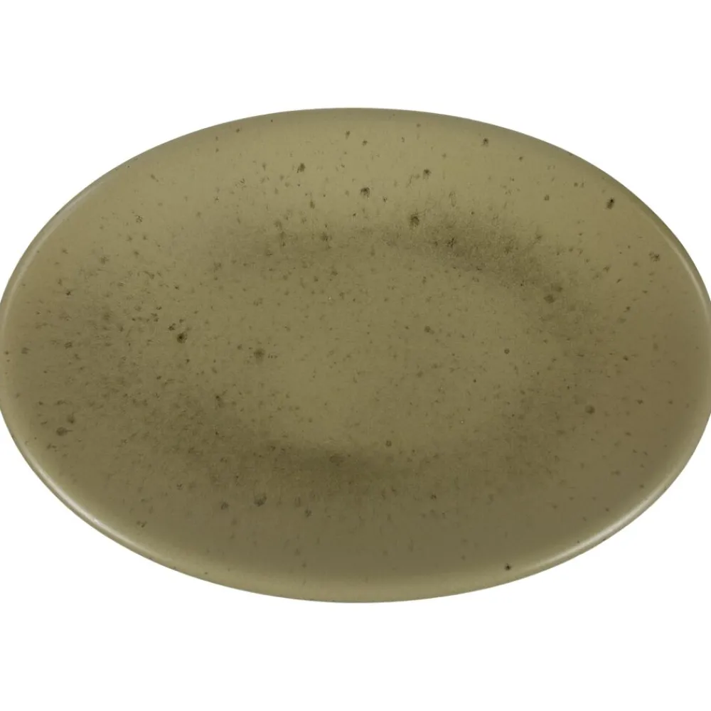 Pomax Vaisselle-BOSQUE - assiette de présentation - grès - L 40 x W 27 x H 4 cm - olive