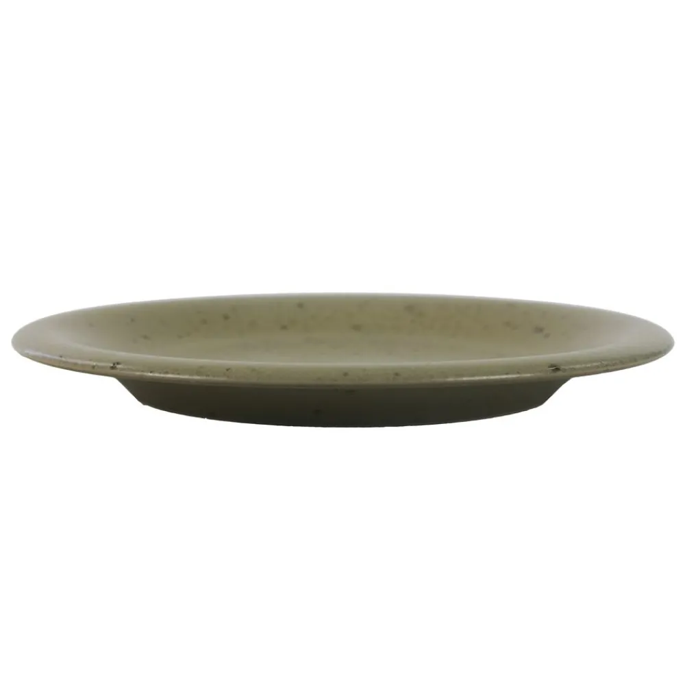 Pomax Vaisselle-BOSQUE - assiette plate - grès - DIA 28 x H 3 cm - olive