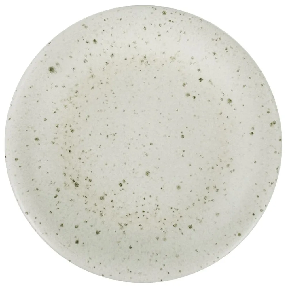 Pomax Vaisselle-BOSQUE - assiette plate - grès - DIA 28 x H 3 cm - blanc