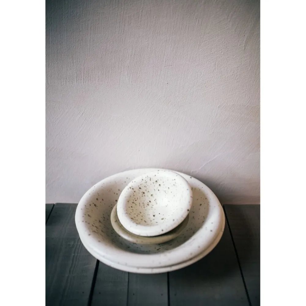 Pomax Vaisselle-BOSQUE - bol à céréales - grès - DIA 17 x H 6 cm - blanc