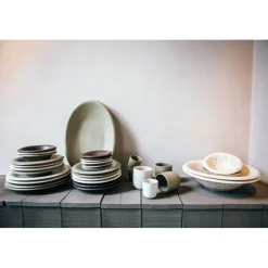 Pomax Vaisselle-BOSQUE - saladier - grès - DIA 31,5 x H 8,2 cm - blanc