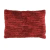 Pomax Coussins-BRINDISI - coussin - laine / jute - L 60 x W 40 cm - aubergine