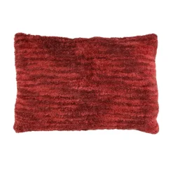 Pomax Coussins-BRINDISI - coussin - laine / jute - L 60 x W 40 cm - aubergine