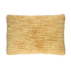 Pomax Coussins-BRINDISI - coussin - laine / jute - L 60 x W 40 cm - ocre