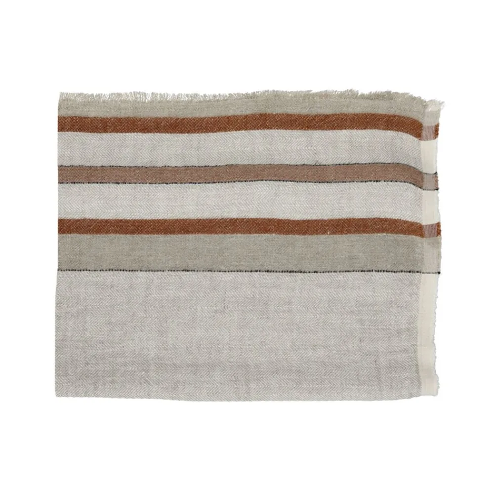 Pomax Plaids-BRUNELLO - nappe de table / plaid - lin - L 170 x W 130 cm - mix de couleurs