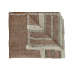 Pomax Plaids-BRUNELLO - nappe de table / plaid - lin - L 170 x W 130 cm - mix de couleurs