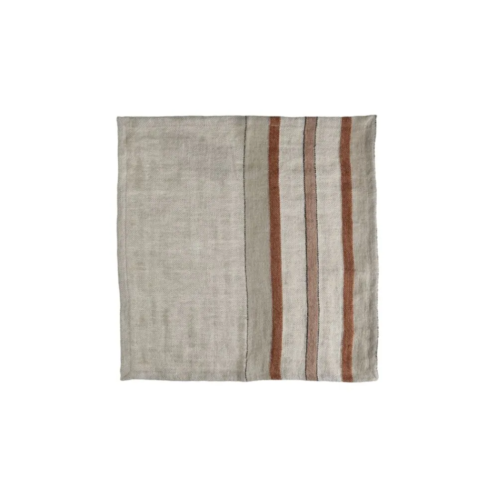 Pomax Linge De Table-BRUNELLO - serviette - lin - L 40 x W 40 cm - mix de couleurs