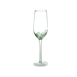 Pomax Verres-BUBBLE - flûte à champagne - verre - DIA 5 x H 25 cm - vert pâle