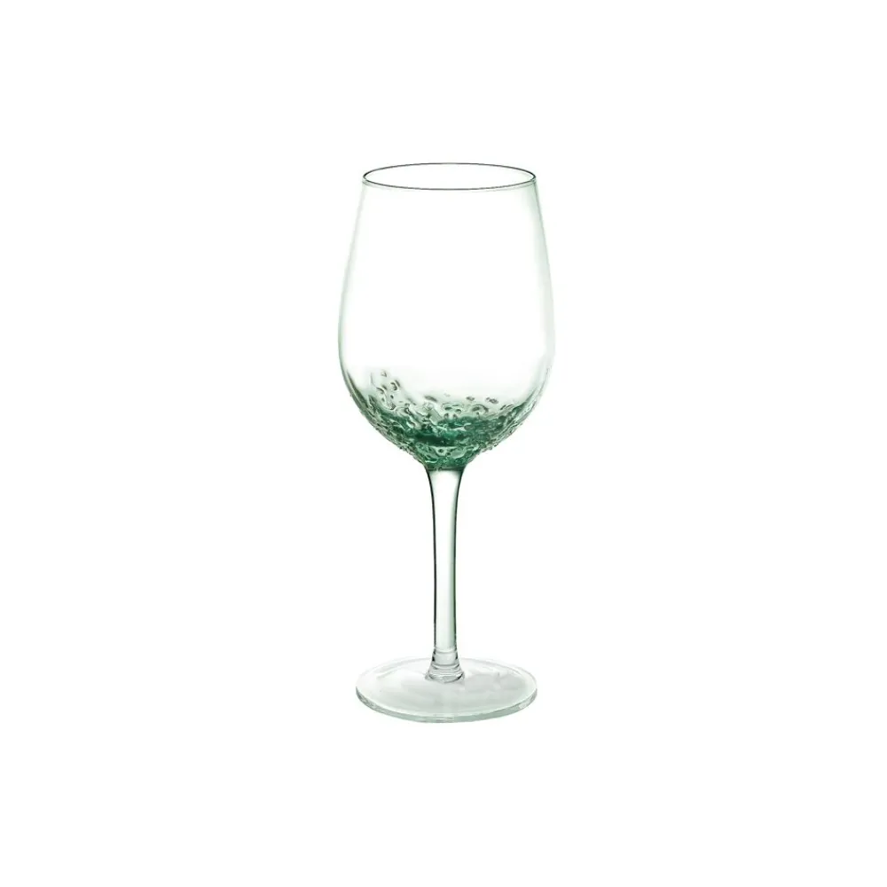 Pomax Verres-BUBBLE - verre à vin blanc - verre - DIA 8,5 x H 21 cm - vert pâle
