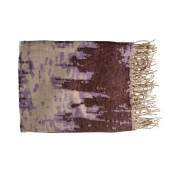 Pomax Plaids-BURRASCA - plaid - acrylique / polyester - L 160 x W 160 cm - figue