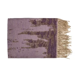 Pomax Plaids-BURRASCA - plaid - acrylique / polyester - L 160 x W 160 cm - figue