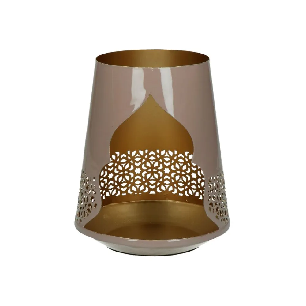 Pomax Photophores / T-lights-CADIZ - photophore - métal - DIA 16,5 x H 19 cm - rose