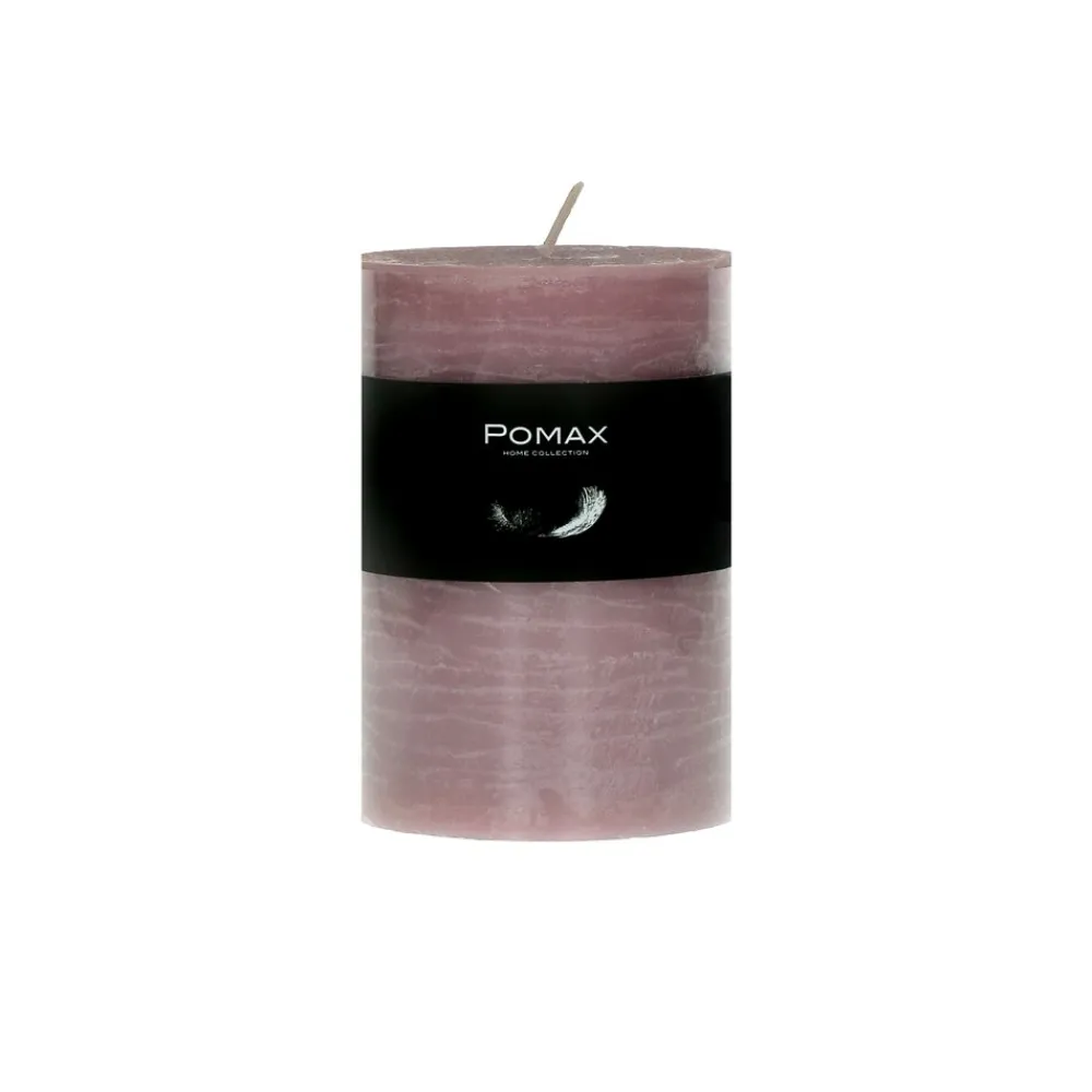 Pomax Bougies-CANDLE - bougie - cire de paraffine - DIA 7 x H 10 cm - rose clair
