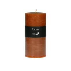 Pomax Bougies-CANDLE - bougie - cire de paraffine - DIA 7 x H 14 cm - rouille