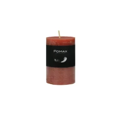 Pomax Bougies-CANDLE - bougie - cire de paraffine - DIA 5 x H 8 cm - terracotta