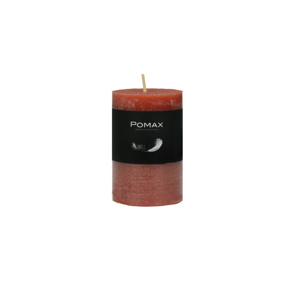 Pomax Bougies-CANDLE - bougie - cire de paraffine - DIA 5 x H 8 cm - terracotta