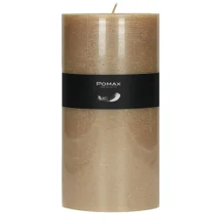 Pomax Bougies-CANDLE - bougie - cire de paraffine - DIA 10 x H 20 cm - champagne