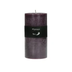 Pomax Bougies-CANDLE - bougie - cire de paraffine - DIA 7 x H 14 cm - pourpre