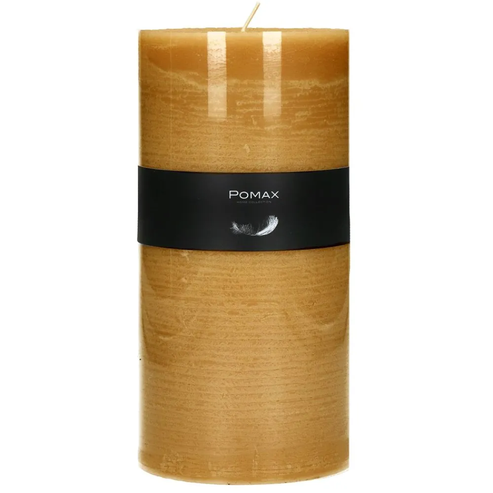 Pomax Bougies-CANDLE - bougie - cire de paraffine - DIA 10 x H 20 cm - soleil