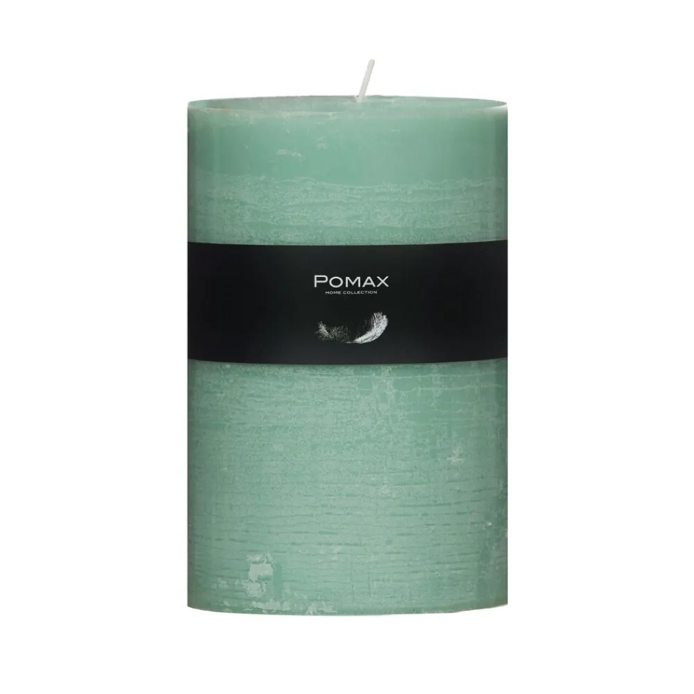 Pomax Bougies-CANDLE - bougie - cire de paraffine - DIA 10 x H 15 cm - aqua clair
