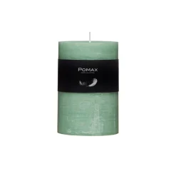 Pomax Bougies-CANDLE - bougie - cire de paraffine - DIA 7 x H 10 cm - aqua clair