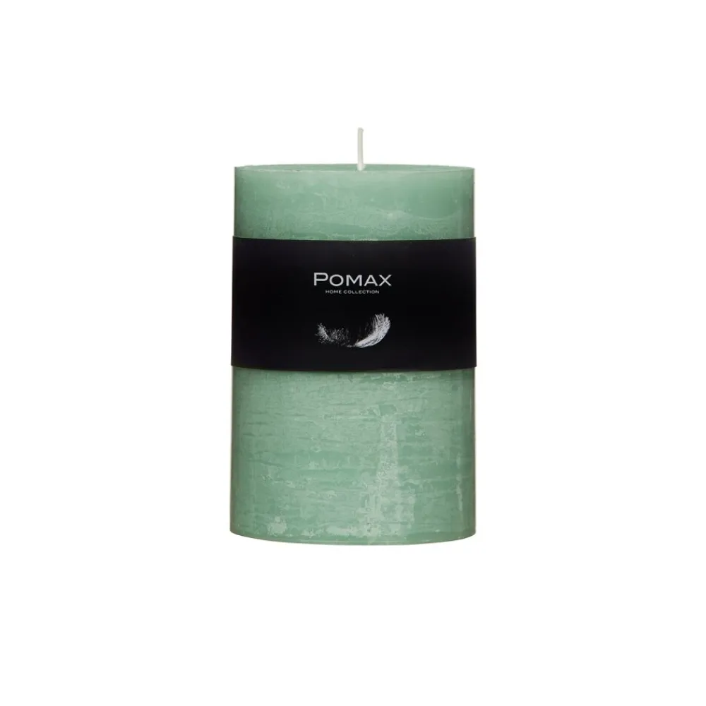 Pomax Bougies-CANDLE - bougie - cire de paraffine - DIA 7 x H 10 cm - aqua clair