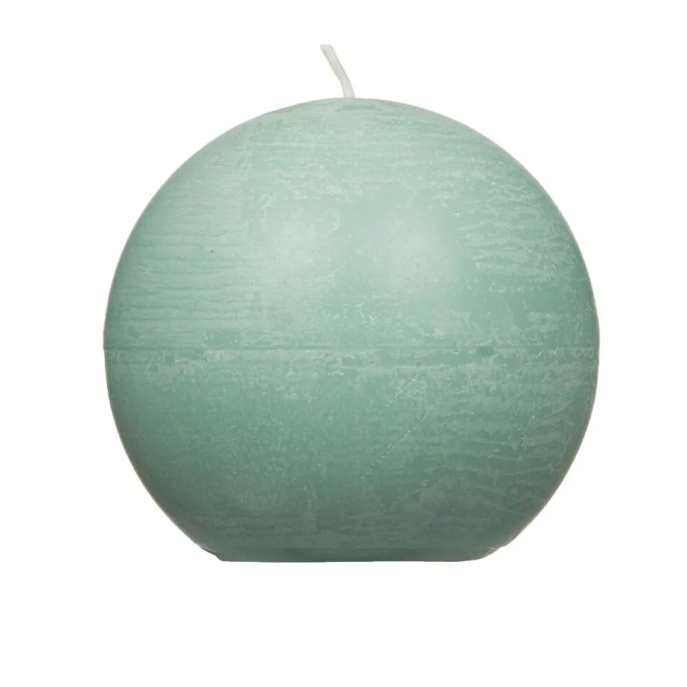 Pomax Bougies-CANDLE - bougie - cire de paraffine - DIA 9 cm - aqua clair