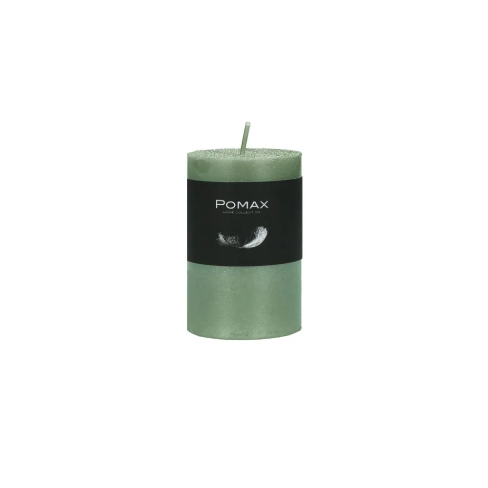 Pomax Bougies-CANDLE - bougie - cire de paraffine - DIA 5 x H 8 cm - aqua clair