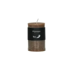 Pomax Bougies-CANDLE - bougie - cire de paraffine - DIA 5 x H 8 cm - noisette