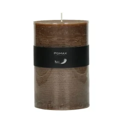 Pomax Bougies-CANDLE - bougie - cire de paraffine - DIA 10 x H 15 cm - noisette
