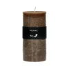 Pomax Bougies-CANDLE - bougie - cire de paraffine - DIA 7 x H 14 cm - noisette
