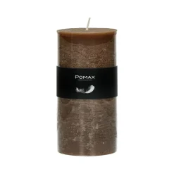 Pomax Bougies-CANDLE - bougie - cire de paraffine - DIA 7 x H 14 cm - noisette