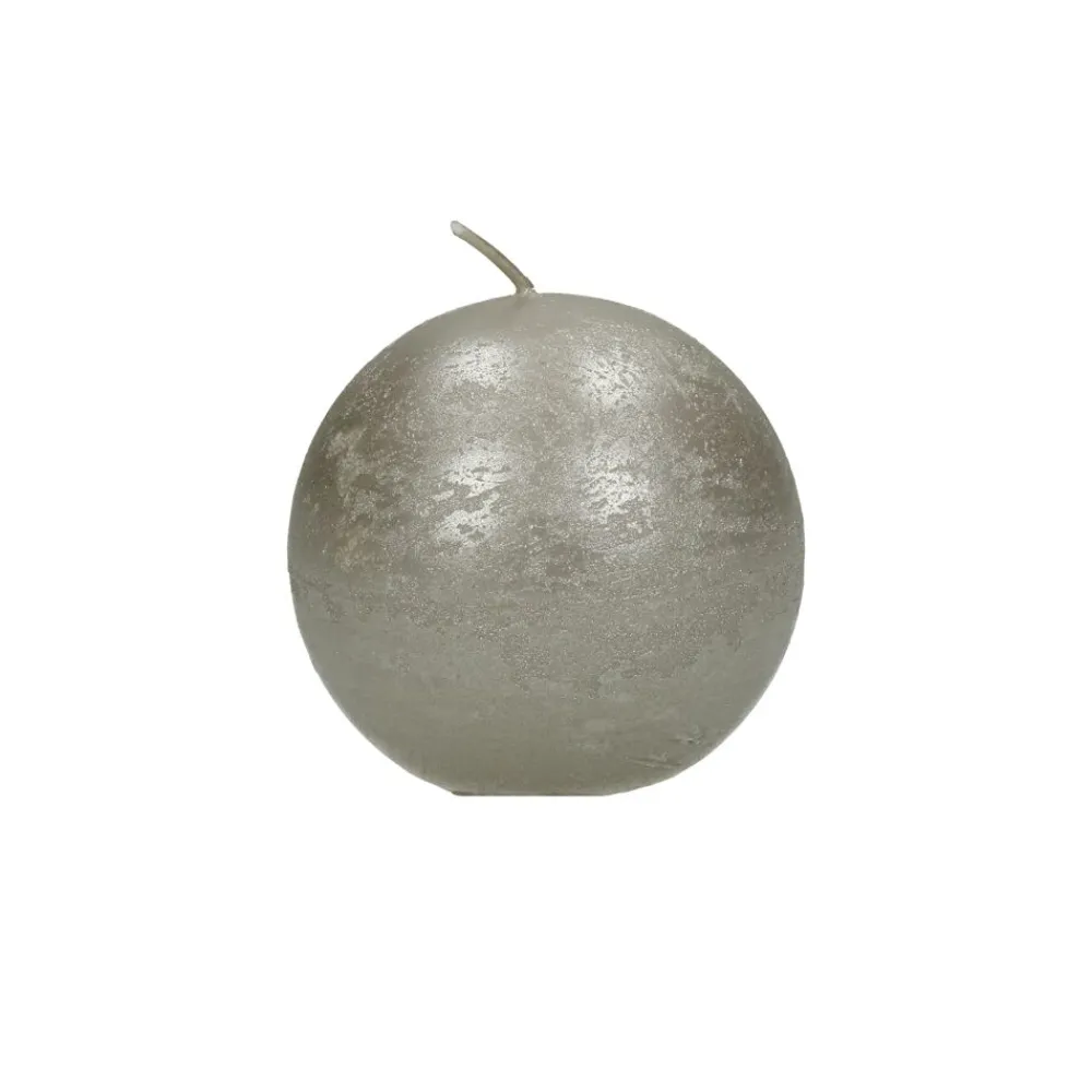 Pomax Bougies-CANDLE - bougie - cire de paraffine - DIA 6 cm - argent