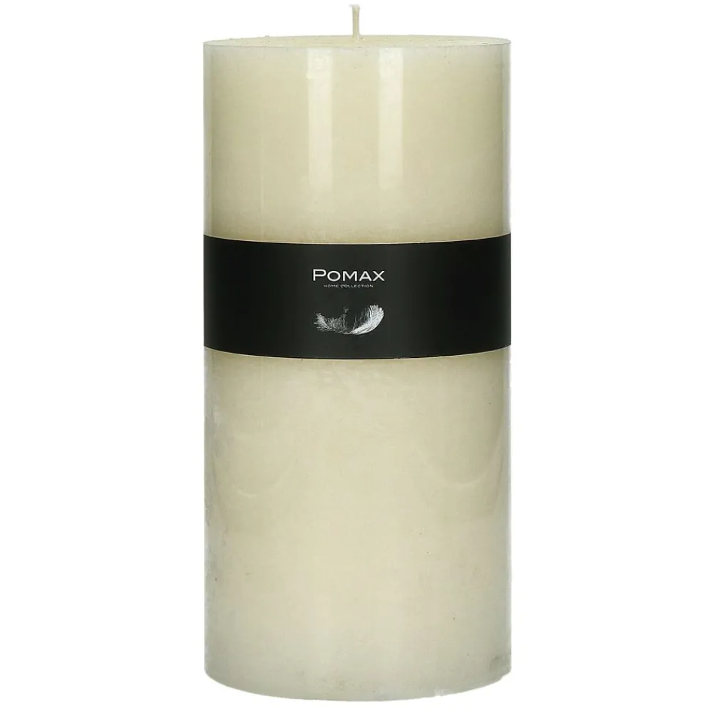 Pomax Bougies-CANDLE - bougie - cire de paraffine - DIA 10 x H 20 cm - ivoire