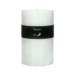 Pomax Bougies-CANDLE - bougie - cire de paraffine - DIA 10 x H 15 cm - Blanc