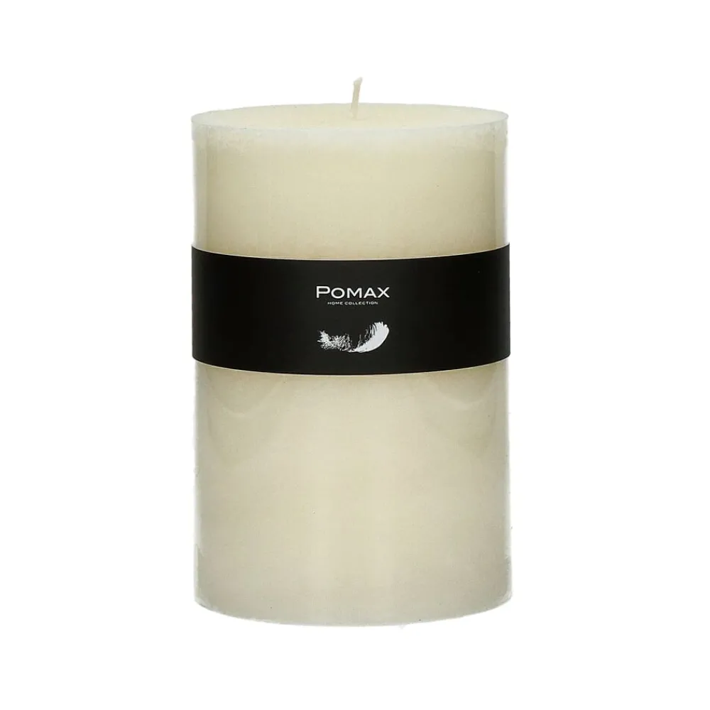 Pomax Bougies-CANDLE - bougie - cire de paraffine - DIA 10 x H 15 cm - ivoire