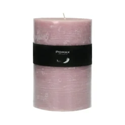 Pomax Bougies-CANDLE - bougie - cire de paraffine - DIA 10 x H 15 cm - rose clair
