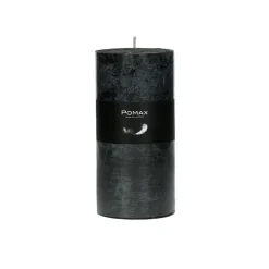 Pomax Bougies-CANDLE - bougie - cire de paraffine - DIA 7 x H 14 cm - noir
