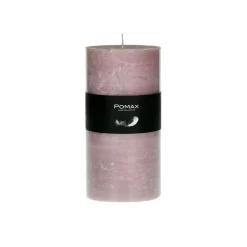 Pomax Bougies-CANDLE - bougie - cire de paraffine - DIA 7 x H 14 cm - rose clair