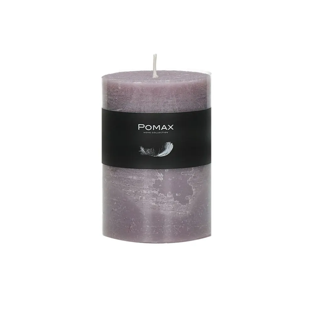 Pomax Bougies-CANDLE - bougie - cire de paraffine - DIA 7 x H 10 cm - lavande