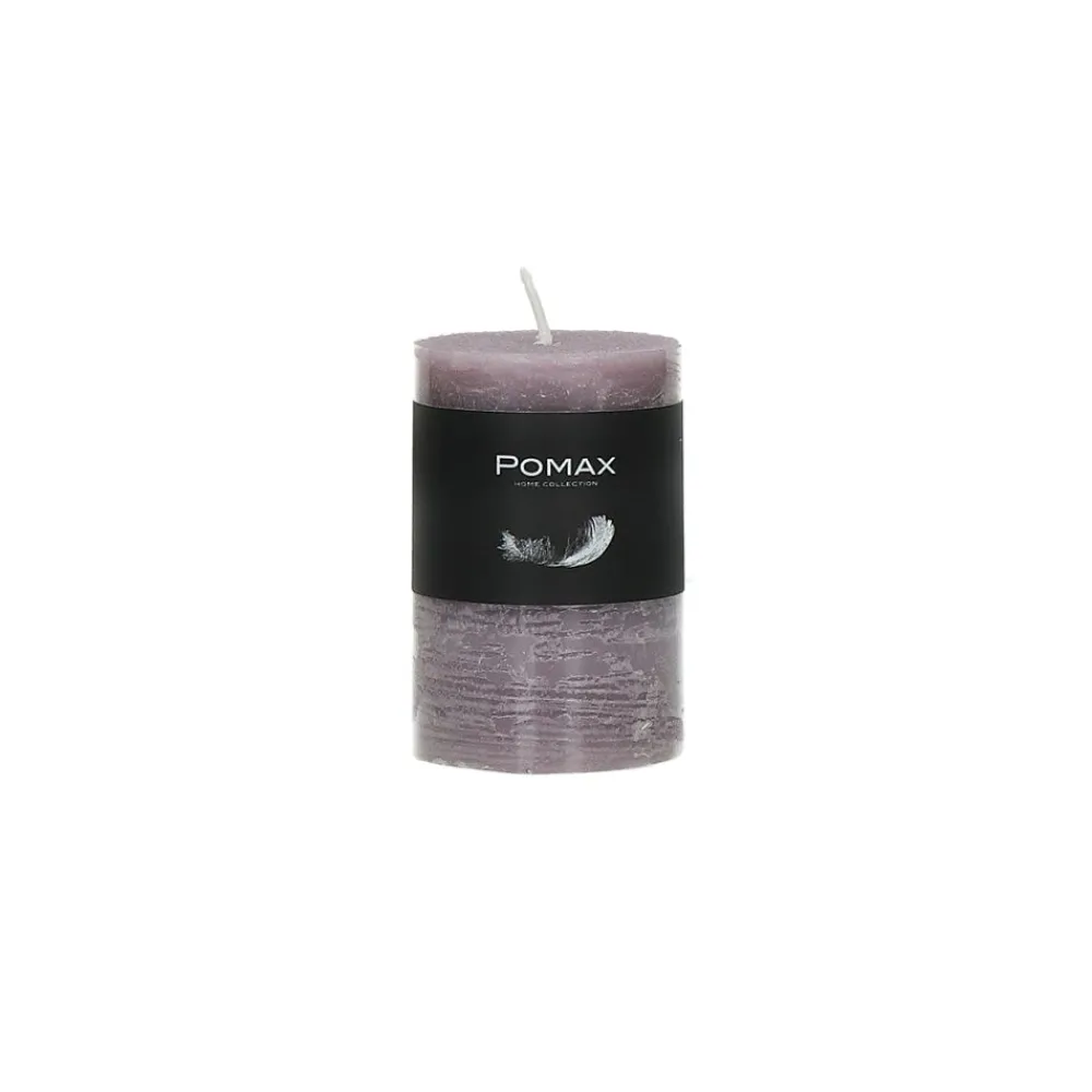 Pomax Bougies-CANDLE - bougie - cire de paraffine - DIA 5 x H 8 cm - lavande