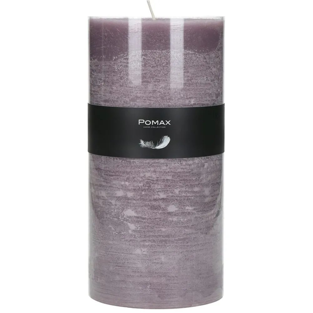 Pomax Bougies-CANDLE - bougie - cire de paraffine - DIA 10 x H 20 cm - lavande