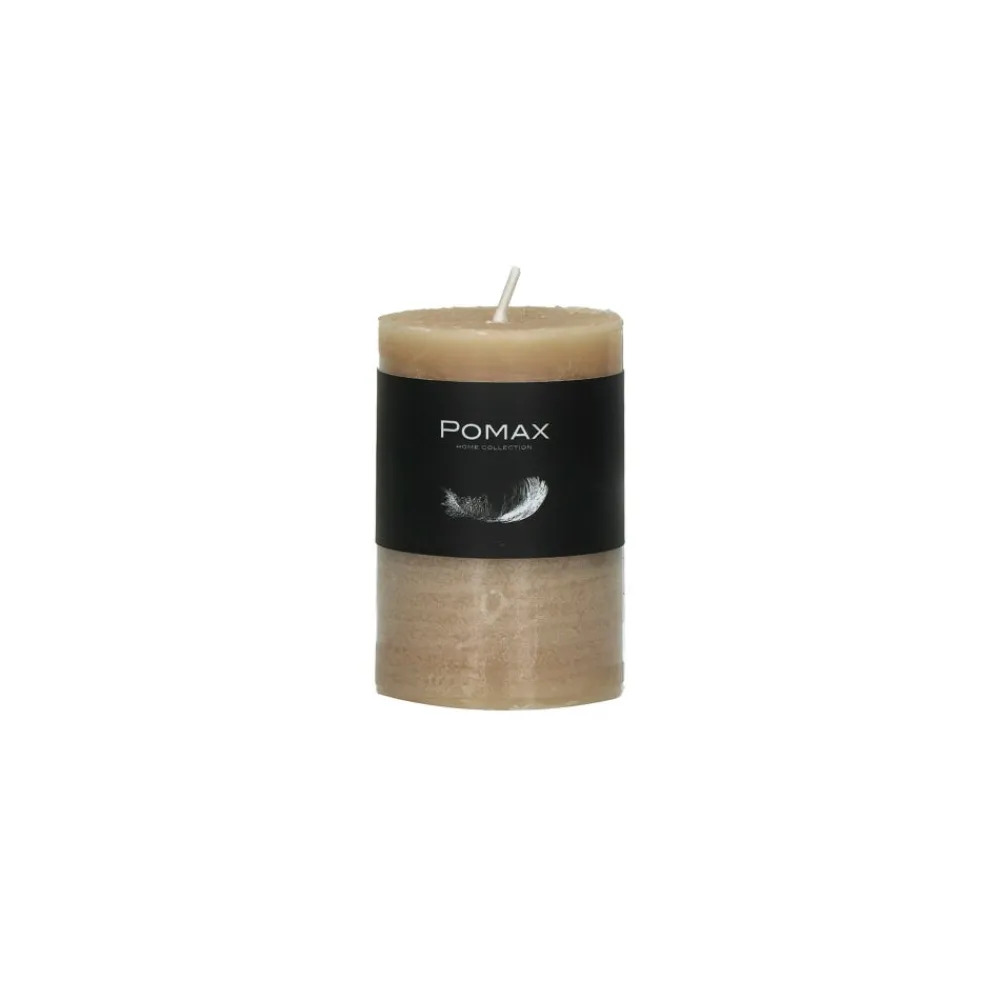 Pomax Bougies-CANDLE - bougie - cire de paraffine - DIA 5 x H 8 cm - miel