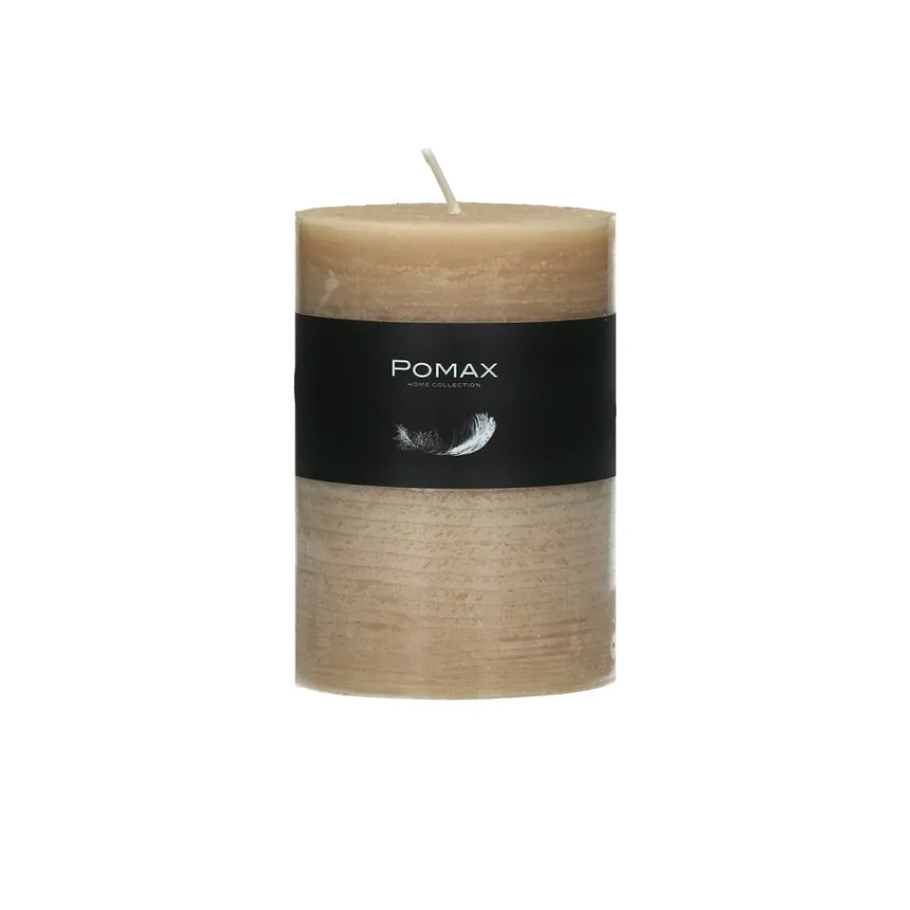 Pomax Bougies-CANDLE - bougie - cire de paraffine - DIA 7 x H 10 cm - miel