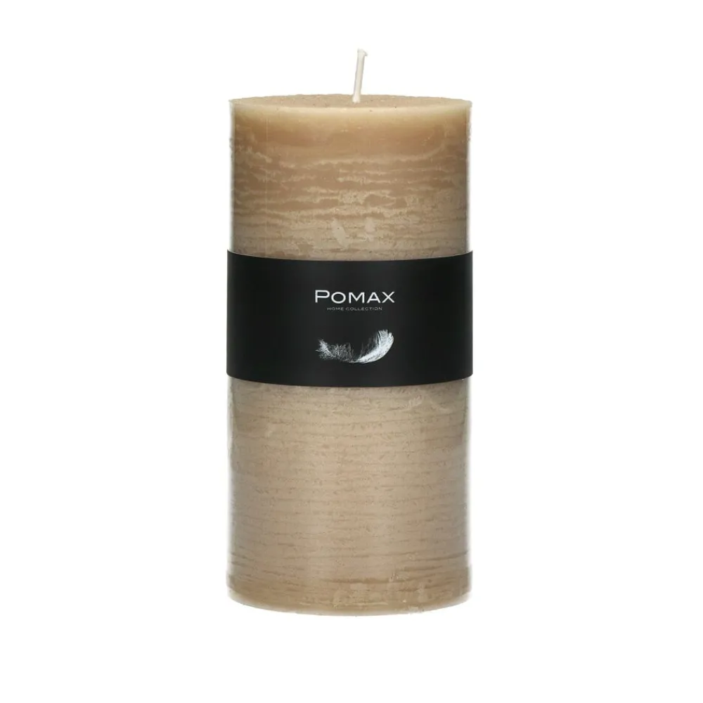 Pomax Bougies-CANDLE - bougie - cire de paraffine - DIA 7 x H 14 cm - miel