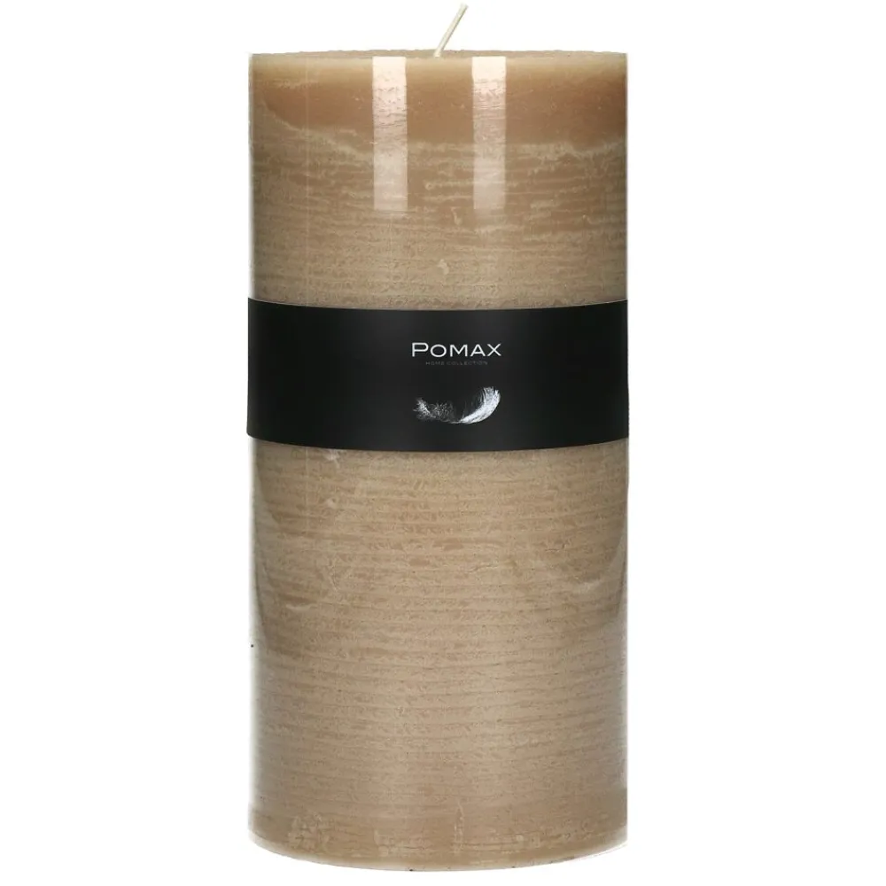 Pomax Bougies-CANDLE - bougie - cire de paraffine - DIA 10 x H 20 cm - miel