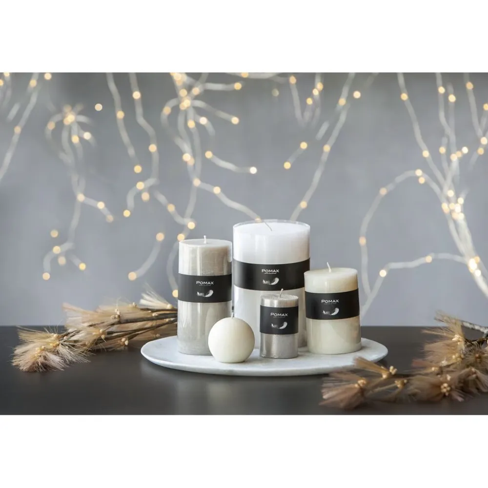 Pomax Bougies-CANDLE - bougie - cire de paraffine - DIA 6 cm - ivoire