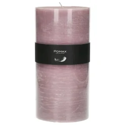 Pomax Bougies-CANDLE - bougie - cire de paraffine - DIA 10 x H 20 cm - rose clair