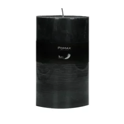 Pomax Bougies-CANDLE - bougie - cire de paraffine - DIA 10 x H 15 cm - noir