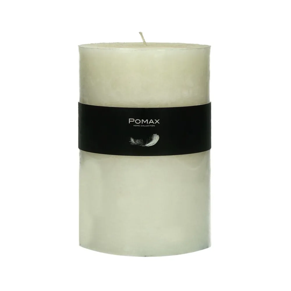 Pomax Bougies-CANDLE - bougie - cire de paraffine - DIA 10 x H 15 cm - ivoire